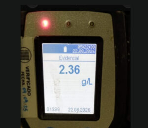 Controles viales en Chubut: Rawson tuvo la alcoholemia más alta del fin de semana con 2,36 g/l